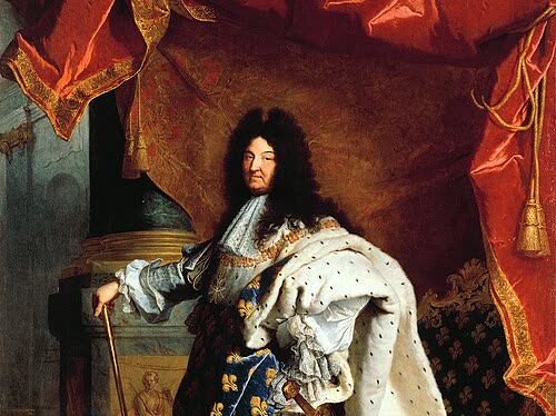 Louis XIV en costume de sacre, portrait peint par Hyacinthe Rigaud en 1701